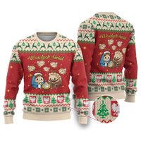 Poland Christmas Ugly Christmas Sweater Polish Pierogi Mascot Nativity Scene - Wonder Print Shop
