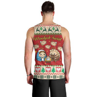 Poland Christmas Men Tank Top Polish Pierogi Mascot Nativity Scene - Wonder Print Shop