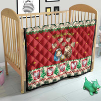 Poland Christmas Quilt Polish Pierogi Mascot Nativity Scene - Wonder Print Shop