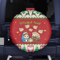 Poland Christmas Spare Tire Cover Polish Pierogi Mascot Nativity Scene - Wonder Print Shop