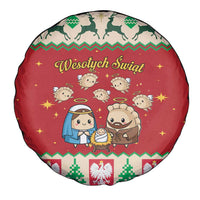 Poland Christmas Spare Tire Cover Polish Pierogi Mascot Nativity Scene - Wonder Print Shop