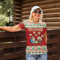 Poland Christmas Women Polo Shirt Polish Pierogi Mascot Nativity Scene - Wonder Print Shop