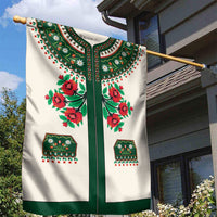 Polish Highlander Folk Costume Garden Flag Podhale Heritage Floral Style