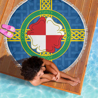 Pembrokeshire Wales Beach Blanket Flag And Map Celtic Style - Wonder Print Shop