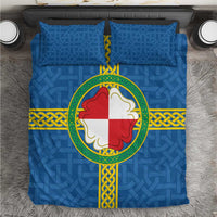 Pembrokeshire Wales Bedding Set Flag And Map Celtic Style - Wonder Print Shop