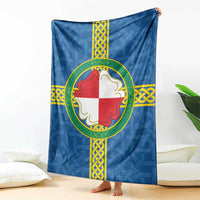 Pembrokeshire Wales Blanket Flag And Map Celtic Style - Wonder Print Shop
