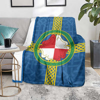 Pembrokeshire Wales Blanket Flag And Map Celtic Style - Wonder Print Shop