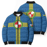 Pembrokeshire Wales Bomber Puffer Jacket Flag And Map Celtic Style - Wonder Print Shop