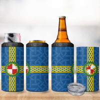 Pembrokeshire Wales 4 in 1 Can Cooler Tumbler Flag And Map Celtic Style - Wonder Print Shop