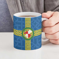 Pembrokeshire Wales Ceramic Mug Flag And Map Celtic Style - Wonder Print Shop