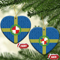 Pembrokeshire Wales Ceramic Ornament Flag And Map Celtic Style - Wonder Print Shop