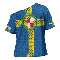 Pembrokeshire Wales Cross Shoulder Shirt Flag And Map Celtic Style - Wonder Print Shop