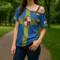 Pembrokeshire Wales Cross Shoulder Shirt Flag And Map Celtic Style - Wonder Print Shop
