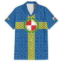 Pembrokeshire Wales Family Matching Off The Shoulder Long Sleeve Dress and Hawaiian Shirt Flag And Map Celtic Style - Wonder Print Shop