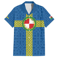 Pembrokeshire Wales Family Matching Off Shoulder Maxi Dress and Hawaiian Shirt Flag And Map Celtic Style - Wonder Print Shop