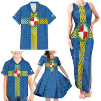 Pembrokeshire Wales Family Matching Tank Maxi Dress and Hawaiian Shirt Flag And Map Celtic Style - Wonder Print Shop