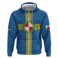 Pembrokeshire Wales Hoodie Flag And Map Celtic Style - Wonder Print Shop