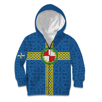 Pembrokeshire Wales Kid Hoodie Flag And Map Celtic Style - Wonder Print Shop