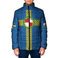 Pembrokeshire Wales Padded Jacket Flag And Map Celtic Style - Wonder Print Shop