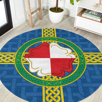 Pembrokeshire Wales Round Carpet Flag And Map Celtic Style - Wonder Print Shop