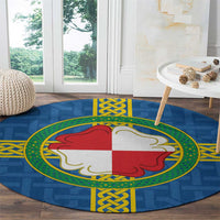 Pembrokeshire Wales Round Carpet Flag And Map Celtic Style - Wonder Print Shop