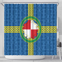 Pembrokeshire Wales Shower Curtain Flag And Map Celtic Style - Wonder Print Shop