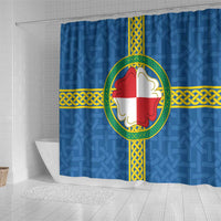Pembrokeshire Wales Shower Curtain Flag And Map Celtic Style - Wonder Print Shop