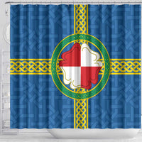 Pembrokeshire Wales Shower Curtain Flag And Map Celtic Style - Wonder Print Shop