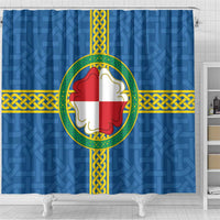 Pembrokeshire Wales Shower Curtain Flag And Map Celtic Style - Wonder Print Shop