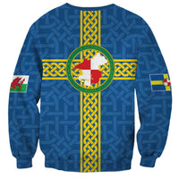 Pembrokeshire Wales Sweatshirt Flag And Map Celtic Style - Wonder Print Shop