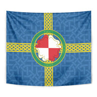 Pembrokeshire Wales Tapestry Flag And Map Celtic Style - Wonder Print Shop