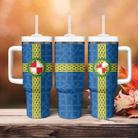 Pembrokeshire Wales Tumbler With Handle Flag And Map Celtic Style - Wonder Print Shop