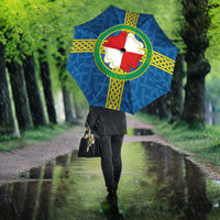 Pembrokeshire Wales Umbrella Flag And Map Celtic Style - Wonder Print Shop
