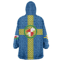 Pembrokeshire Wales Wearable Blanket Hoodie Flag And Map Celtic Style - Wonder Print Shop
