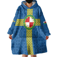 Pembrokeshire Wales Wearable Blanket Hoodie Flag And Map Celtic Style - Wonder Print Shop