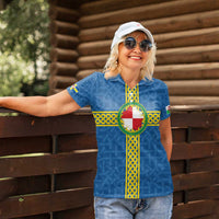 Pembrokeshire Wales Women Polo Shirt Flag And Map Celtic Style - Wonder Print Shop
