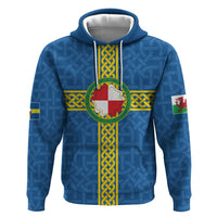 Pembrokeshire Wales Zip Hoodie Flag And Map Celtic Style - Wonder Print Shop