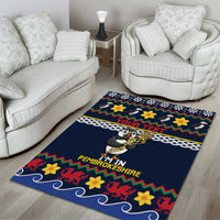 Personalized Pembrokeshire Wales Christmas Area Rug The Lovespoon Puffin - Wonder Print Shop