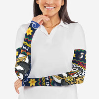 Personalized Pembrokeshire Wales Christmas Arm Sleeves The Lovespoon Puffin - Wonder Print Shop