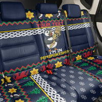 Personalized Pembrokeshire Wales Christmas Back Car Seat Cover The Lovespoon Puffin - Wonder Print Shop