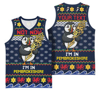 Personalized Pembrokeshire Wales Christmas Basketball Jersey The Lovespoon Puffin - Wonder Print Shop