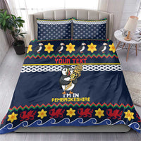 Personalized Pembrokeshire Wales Christmas Bedding Set The Lovespoon Puffin - Wonder Print Shop