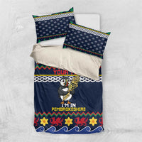 Personalized Pembrokeshire Wales Christmas Bedding Set The Lovespoon Puffin - Wonder Print Shop