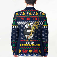 Personalized Pembrokeshire Wales Christmas Blazer The Lovespoon Puffin - Wonder Print Shop