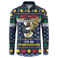 Personalized Pembrokeshire Wales Christmas Button Sweatshirt The Lovespoon Puffin - Wonder Print Shop