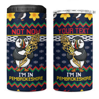 Personalized Pembrokeshire Wales Christmas 4 in 1 Can Cooler Tumbler The Lovespoon Puffin - Wonder Print Shop