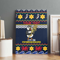 Personalized Pembrokeshire Wales Christmas Canvas Wall Art The Lovespoon Puffin - Wonder Print Shop