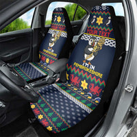 Personalized Pembrokeshire Wales Christmas Car Seat Cover The Lovespoon Puffin - Wonder Print Shop
