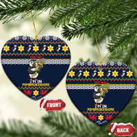 Personalized Pembrokeshire Wales Christmas Ceramic Ornament The Lovespoon Puffin - Wonder Print Shop