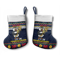 Personalized Pembrokeshire Wales Christmas Stocking The Lovespoon Puffin - Wonder Print Shop